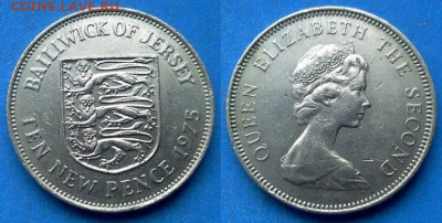 Джерси - 10 новых пенсов 1975 года до 13.01 - Джерси 10 новых пенсов, 1975