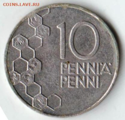 ФИНЛЯНДИЯ 10 пенни 1990 г. до 16.01.23 г. в 23.00 - 059