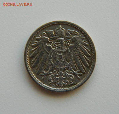 Германия 5 пфеннигов 1915 г. "D". С рубля!  до 16.01.23 - DSCN5998.JPG