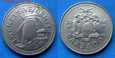 Барбадос - 25 центов 2000 года до 15.01 - Барбадос 25 центов, 2000