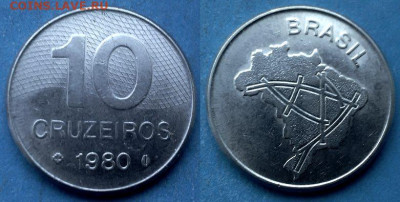 Бразилия - 10 крузейро 1980 года до 15.01 - Бразилия 10 крузейро, 1980