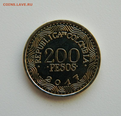 Колумбия 200 песо 2017 г. (Фауна) С рубля! до 16.01.23 - DSCN6080.JPG