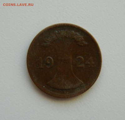 Германия 2 рентенпфеннига 1924 г. С рубля! до 16.01.23 - DSCN6142.JPG