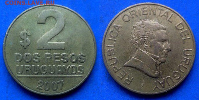 Уругвай - 2 песо 2007 года до 17.01 - Уругвай 2 песо, 2007