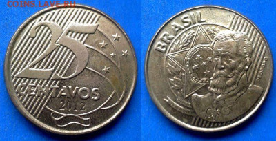 Бразилия - 25 сентаво 2012 года до 21.01 - Бразилия 25 сентаво, 2012