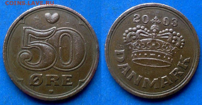 Дания - 50 эре 2003 года до 21.01 - Дания 50 эре, 2003