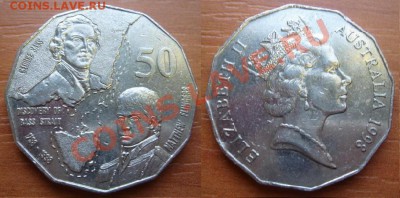 Австралия: 50 пенс Открытие пролива окуня до 13.12.11 22-0 - 50 пенсов-1998.JPG