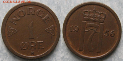 Норвегия 1 эре 1956 до 22-01-23 в 22:00 - Норвегия 1 эре 1956    10981