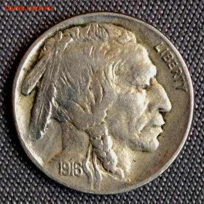 5 центов США 1916, редкий штемпель "no F", до 21.01.23 - 4