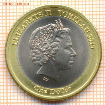 Токелау 1 доллар 2017 г., лат.кольцо, до 23.01.2023 г. в 22. - токелау белая вставка1