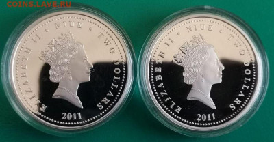 2дол 2011 Ниуэ- Ну Погоди, Ag999(2шт в короб), до 24.01 - ЯЯ Ну Погоди-3