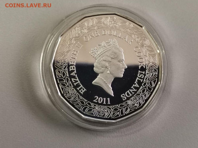 1 доллар 2011 Острова Кука - Роза, Ag925, до 24.01 - ЯЯ Роза-2