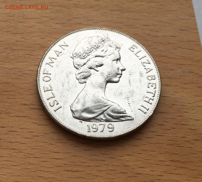 Крона Шайба Остров Мэн 1 крона 1979 Когг корабль - IMG_4367.JPG