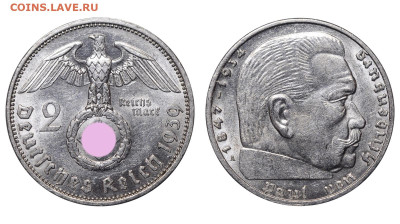 Германия. 2 марки 1939 г. А. До 22.01.23. - Р1278