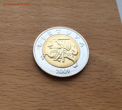 биметалл Литва 5 лит 2009 Рыцарь - IMG_4449.JPG