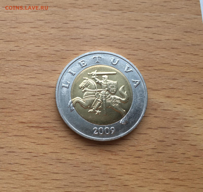 биметалл Литва 5 лит 2009 Рыцарь - IMG_4448.JPG