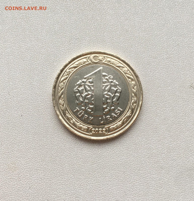 биметалл Турция 1 лира 2022 100 лет великому наступлению - IMG_4459.JPG