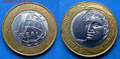 Бразилия - 1 реал 2008 года (БИМ) до 25.01 - Бразилия 1 реал, 2008