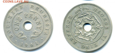 Южная Родезия 1 пенни, 1941 до 23.01 - Rodez1p1941