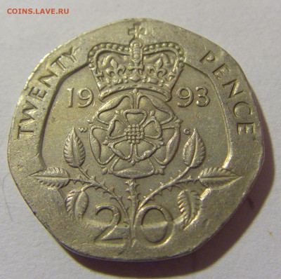20 пенсов 1993 Великобритания №1 27.01.23 22:00 МСК - CIMG1221.JPG