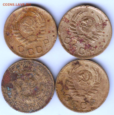 1 копейка 1938 г. 4 шт. до 28.01.23 г. в 23.00 - 013