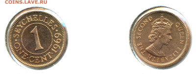 Сейшелы 1 цент, 1969 с рубля до 26.01 - seish1c1969