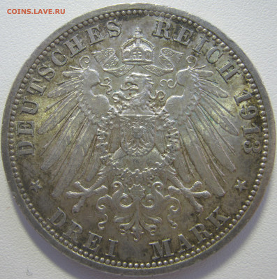 Германия Пруссия 3 марки 1913 25 лет правления Вильгельма II - IMG_3634.JPG