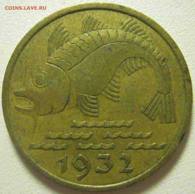 Данциг 10 пфеннигов 1932 рыба атлантическая треска до 27.01. - IMG_3529.JPG
