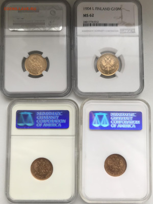 5 рублей 1898 и 1902, 10 марок 1904 г в слабах NGC. - C7148BB5-B603-4079-9C86-58E22C473113