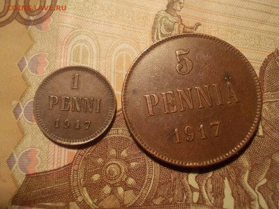 5 и 1 пенни 1917 (без короны) - 2