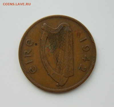 Ирландия 1 пенни 1942 г. (Фауна) С рубля! до 30.01.23 - DSCN6808.JPG