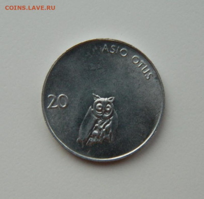 Словения 20 стотинов 1992 г. (Сова) С рубля!  до 30.01.23 - DSCN6829.JPG