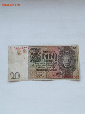 20.Рейхсмарок1929г.Германия.30.1.2023г. 22-00МСК. - IMG_20230126_101354