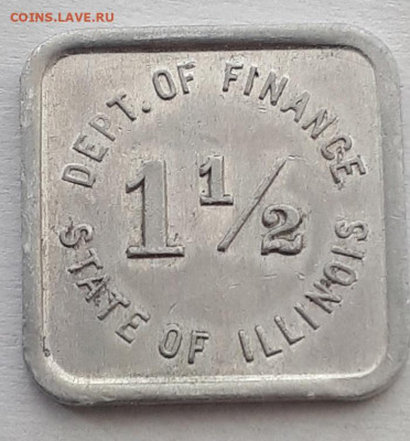 США.Налоговый жетон. Штат Иллиноис.31.01.23. 21-00 - токен. 1