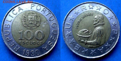 Португалия - 100 эскудо 1990 года (БИМ) до 1.02 - Португалия 100 эскудо, 1990 (2)