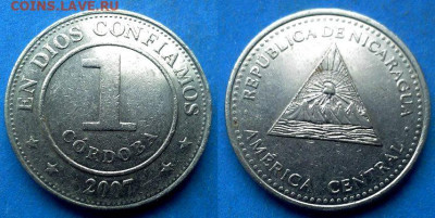 Никарагуа - 1 кордоба 2007 года до 1.02 - Никарагуа 1 кордоба, 2007