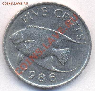 Бермудские о-ва 5 центов 1986 г.До 12.12.11 г. 21-00 МСК. - Бермуды 5.1