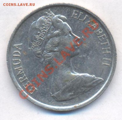 Бермудские о-ва 25 центов 1981 г.До 12.12.11 г. 21-00 МСК. - Бермуды 25.2