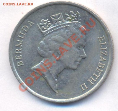 Бермудские о-ва 25 центов 1986 г.До 12.12.11 г. 21-00 МСК. - Бермуды 25