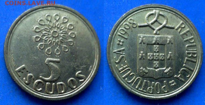 Португалия - 5 эскудо 1998 года до 1.02 - Португалия 5 эскудо, 1998 (2)