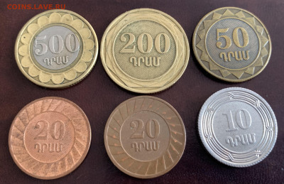 Лот монет Армении 2003-2004г.,6 шт.,до 29.01.23г. - 57F61512-912C-413F-807E-6C9B21067EAE