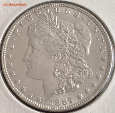 1$ США 1887г.,«Морган»,до 03.02.23г. - 9C58CCB3-E851-4DD6-8087-60BBC472464B