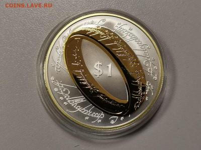 Н.Зеландия 1дол 2003 Власт. Колец - Кольцо всевластия, Ag925 - ЯЯ ВК Кольцо Всевластия-2
