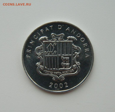 Андорра 1 сантим 2002 г. (Юбилей) Фауна С рубля! до 08.02.23 - DSCN7565.JPG