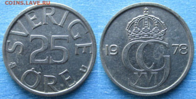 Швеция 25 эре 1978 до 13-02-23 в 22:00 - Швеция 25 эре 1978    7713