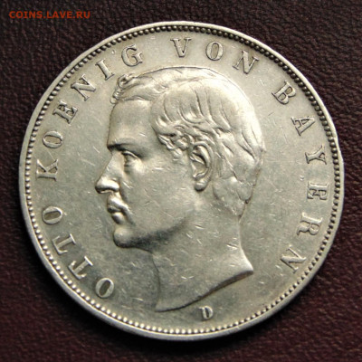 Бавария. 3 марки 1909 D. До 12.02.23. - BAY-3-1909.JPG