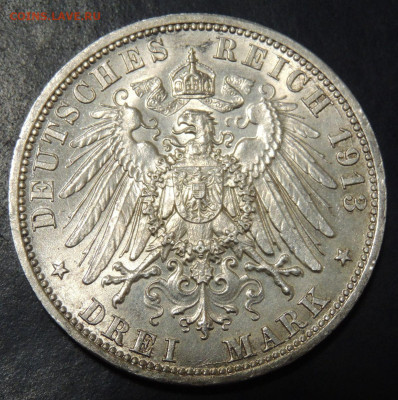 3 марки 1913 года Пруссия: Вильгельм II "в мундире" - DSCN9851.JPG