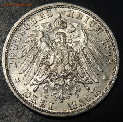 3 марки 1913 года Пруссия: Вильгельм II "в мундире" - DSCN9848.JPG