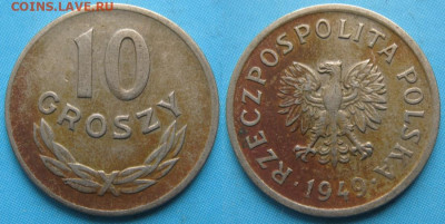Польша 10 грошей 1949 (Cu-Ni)     до 16-02-23 в 22:00 - Польша 10 грошей 1949 (Cu-Ni)     168-к13-5436