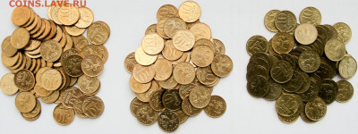 10коп.2006-2015-700шт. в блеске. - 10к.13,14,15м.